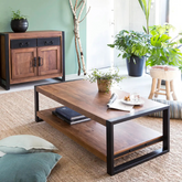 The Attic Kaley Solid Wood Coffee Table Large Honey